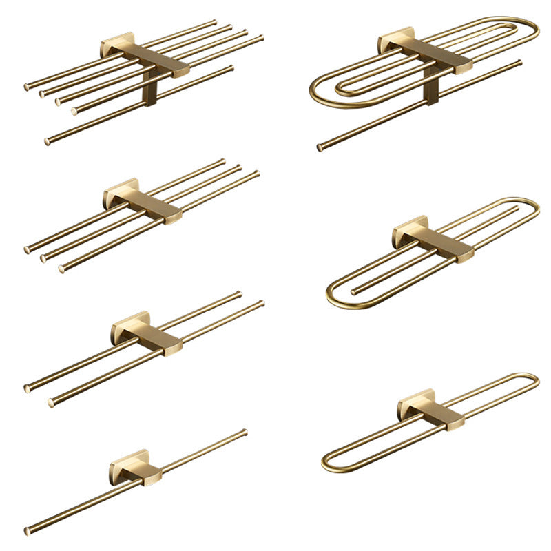 Traditional Golden Bath Hardware Set Brass Bathroom Accessory Kit Clearhalo 'Bathroom Hardware Sets' 'Bathroom Hardware' 'Bathroom Remodel & Bathroom Fixtures' 'bathroom_hardware_sets' 'Home Improvement' 'home_improvement' 'home_improvement_bathroom_hardware_sets' 6763225