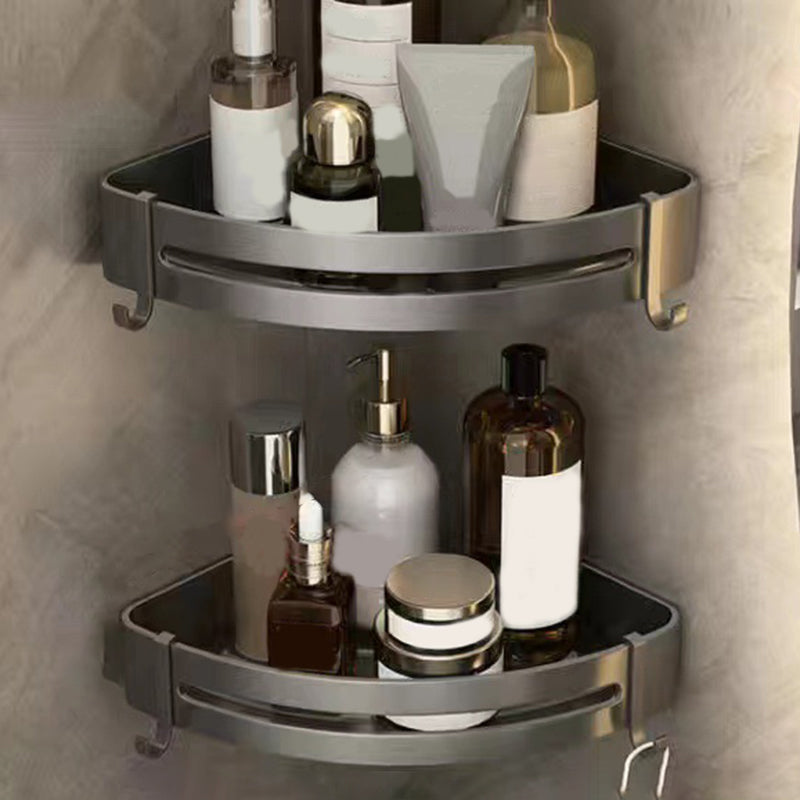 Modern Bathroom Hardware Paper Holder Bath Shelf Bathroom Accessory Kit Grey Clearhalo 'Bathroom Hardware Sets' 'Bathroom Hardware' 'Bathroom Remodel & Bathroom Fixtures' 'bathroom_hardware_sets' 'Home Improvement' 'home_improvement' 'home_improvement_bathroom_hardware_sets' 6763346