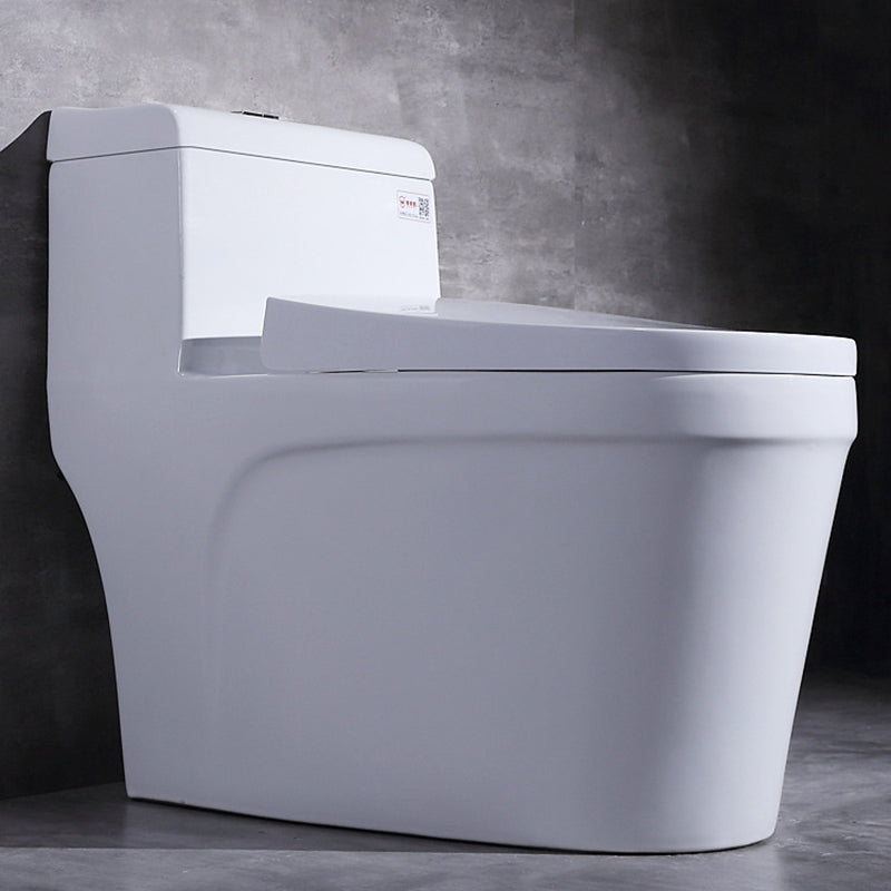 Modern Ceramic Toilet One Piece Flush Toilet with Toilet Seat Plastic 12" Clearhalo 'Bathroom Remodel & Bathroom Fixtures' 'Home Improvement' 'home_improvement' 'home_improvement_toilets' 'Toilets & Bidets' 'Toilets' 6764856