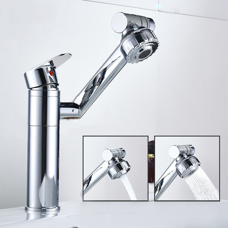 Glam Style Faucets Vessel Sink Faucet with Single Lever Handle Plata 7.9" Clearhalo 'bathroom_sink_faucets' 'Conjunta de Baño y Conjunta de Grifo' 'Coronamiento de Baño y Dispositivo de Baño' 'Grifo del lavabo del baño' 'Hogar' 'home_improvement' 'home_improvement_bathroom_sink_faucets' 'Mejoras para el hogar' 6771424