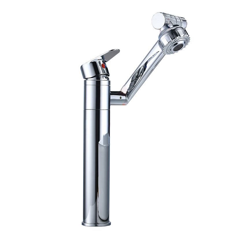 Glam Style Faucets Vessel Sink Faucet with Single Lever Handle Plata 11.8" Clearhalo 'bathroom_sink_faucets' 'Conjunta de Baño y Conjunta de Grifo' 'Coronamiento de Baño y Dispositivo de Baño' 'Grifo del lavabo del baño' 'Hogar' 'home_improvement' 'home_improvement_bathroom_sink_faucets' 'Mejoras para el hogar' 6771425