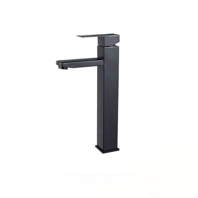 Industrial Vessel Sink Faucet Stainless Steel Lever Handles Vessel Sink Bathroom Faucet Negro 11.7" Clearhalo 'bathroom_sink_faucets' 'Conjunta de Baño y Conjunta de Grifo' 'Coronamiento de Baño y Dispositivo de Baño' 'Grifo del lavabo del baño' 'Hogar' 'home_improvement' 'home_improvement_bathroom_sink_faucets' 'Mejoras para el hogar' 6771493