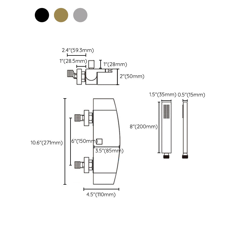 Wall Mounted Metal Tub Filler Low Arc Waterfall Bathroom Tub Faucet Trim Clearhalo 'Bathroom Remodel & Bathroom Fixtures' 'Bathtub Faucets' 'bathtub_faucets' 'Home Improvement' 'home_improvement' 'home_improvement_bathtub_faucets' 6771570