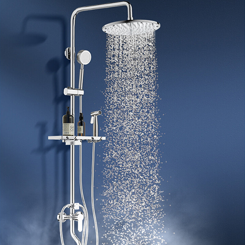 Shower Set Shower Head Pressurized Bath Bathroom Faucet Bath Stainless Steel Round Clearhalo 'Bathroom Remodel & Bathroom Fixtures' 'Home Improvement' 'home_improvement' 'home_improvement_shower_faucets' 'Shower Faucets & Systems' 'shower_faucets' 'Showers & Bathtubs Plumbing' 'Showers & Bathtubs' 6771762