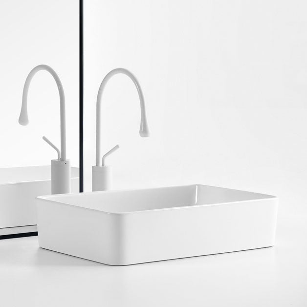 White Bathroom Sink Ceramic Rectangular Bathroom Sink with Faucet Clearhalo 'Bathroom Remodel & Bathroom Fixtures' 'Bathroom Sinks & Faucet Components' 'Bathroom Sinks' 'bathroom_sink' 'Home Improvement' 'home_improvement' 'home_improvement_bathroom_sink' 6772244