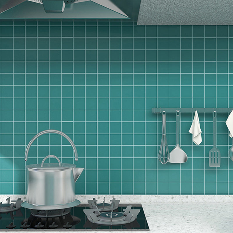 Modern Backsplash Wallpaper Smooth Peel and Stick Backsplash Tiles for Kitchen Aqua Clearhalo 'Flooring 'Home Improvement' 'home_improvement' 'home_improvement_peel_stick_blacksplash' 'Peel & Stick Backsplash Tile' 'peel_stick_blacksplash' 'Walls & Ceilings' Walls and Ceiling' 6772822