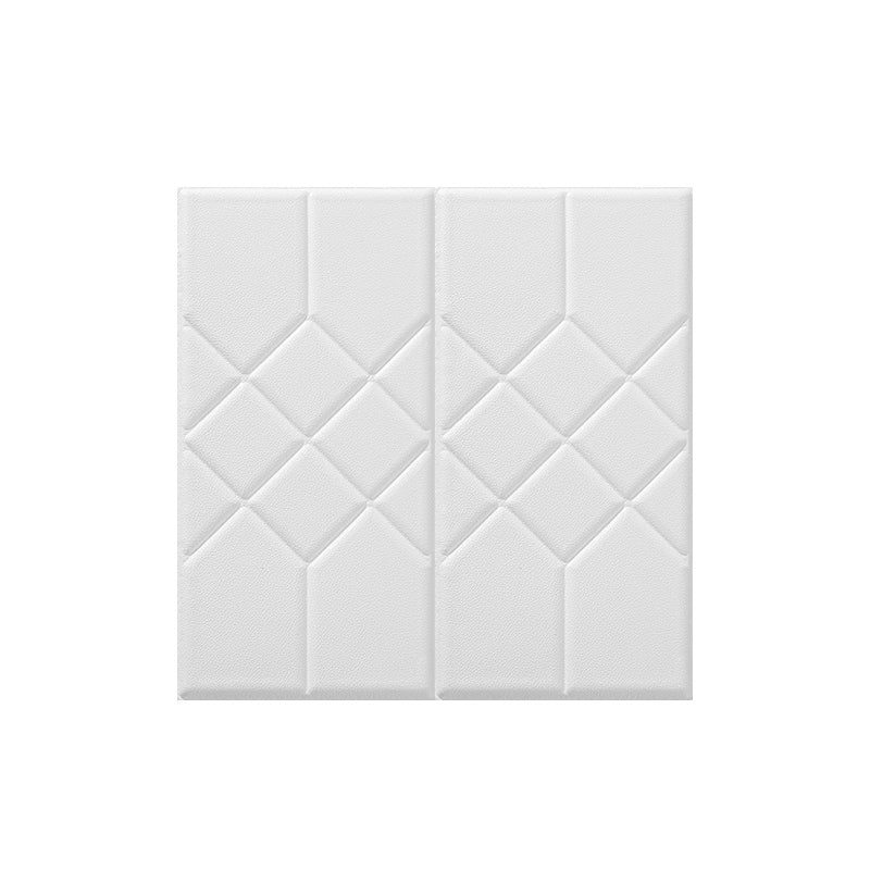 Modern Pvc Paneling Smooth Wall Interior 3D Living Room Plank Set of 2 White Clearhalo 'Flooring 'Home Improvement' 'home_improvement' 'home_improvement_wall_paneling' 'Wall Paneling' 'wall_paneling' 'Walls & Ceilings' Walls and Ceiling' 6772871