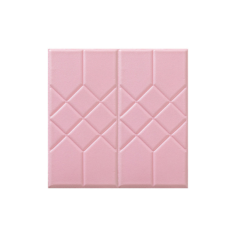 Modern Pvc Paneling Smooth Wall Interior 3D Living Room Plank Set of 2 Pink Clearhalo 'Flooring 'Home Improvement' 'home_improvement' 'home_improvement_wall_paneling' 'Wall Paneling' 'wall_paneling' 'Walls & Ceilings' Walls and Ceiling' 6772873