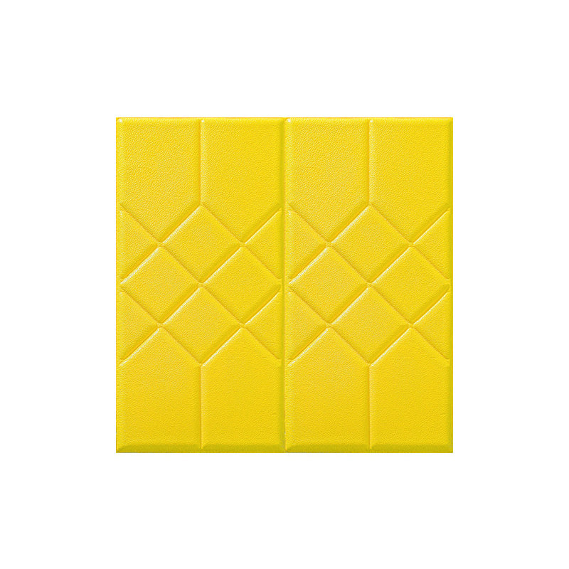 Modern Pvc Paneling Smooth Wall Interior 3D Living Room Plank Set of 2 Yellow Clearhalo 'Flooring 'Home Improvement' 'home_improvement' 'home_improvement_wall_paneling' 'Wall Paneling' 'wall_paneling' 'Walls & Ceilings' Walls and Ceiling' 6772877