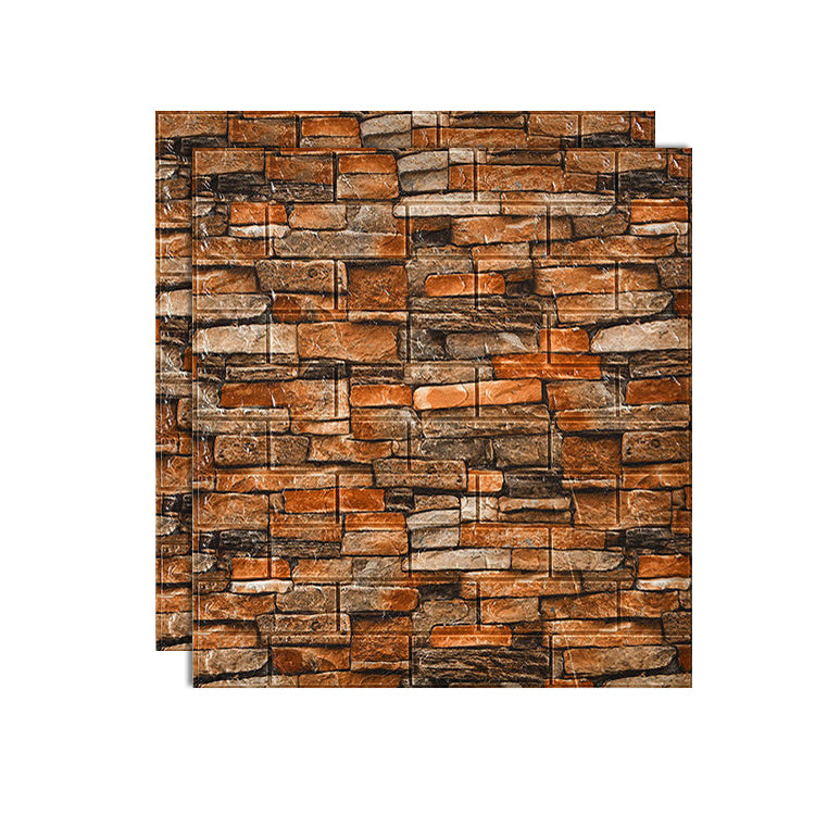 PVC Paneling Smooth Wall Interior 3D Living Room Plank Set of 2 Brown Clearhalo 'Flooring 'Home Improvement' 'home_improvement' 'home_improvement_wall_paneling' 'Wall Paneling' 'wall_paneling' 'Walls & Ceilings' Walls and Ceiling' 6772909