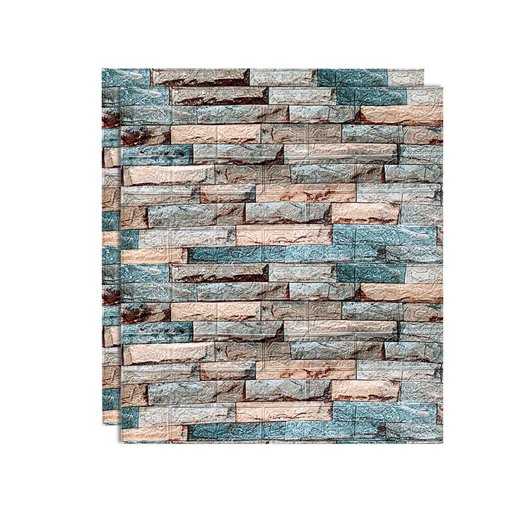 PVC Paneling Smooth Wall Interior 3D Living Room Plank Set of 2 Blue 0.12" Clearhalo 'Flooring 'Home Improvement' 'home_improvement' 'home_improvement_wall_paneling' 'Wall Paneling' 'wall_paneling' 'Walls & Ceilings' Walls and Ceiling' 6772913