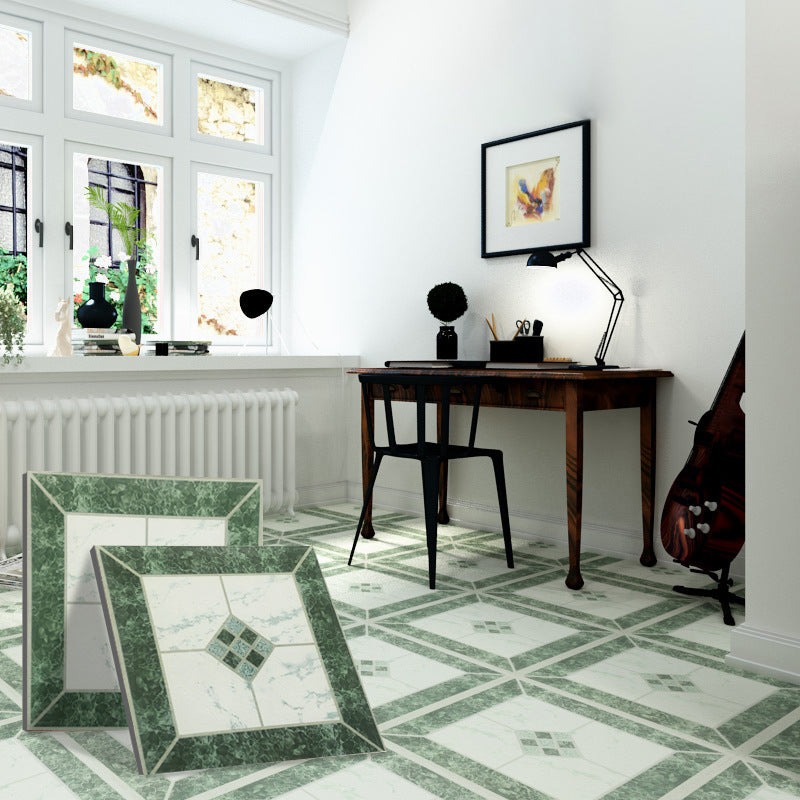 Peel and Stick PVC Flooring Matte Vinyl Flooring with Diamond Look Green Clearhalo 'Flooring 'Home Improvement' 'home_improvement' 'home_improvement_vinyl_flooring' 'Vinyl Flooring' 'vinyl_flooring' Walls and Ceiling' 6772951