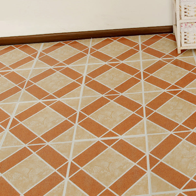 Peel and Stick PVC Flooring Matte Vinyl Flooring with Diamond Look Orange Clearhalo 'Flooring 'Home Improvement' 'home_improvement' 'home_improvement_vinyl_flooring' 'Vinyl Flooring' 'vinyl_flooring' Walls and Ceiling' 6772974