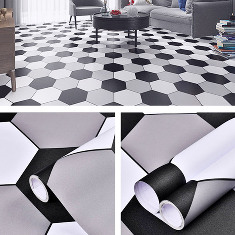 Patterned Vinyl Flooring PVC Peel and Stick Vinyl Flooring with Low Gloss Black/White/Gray Clearhalo 'Flooring 'Home Improvement' 'home_improvement' 'home_improvement_vinyl_flooring' 'Vinyl Flooring' 'vinyl_flooring' Walls and Ceiling' 6773024