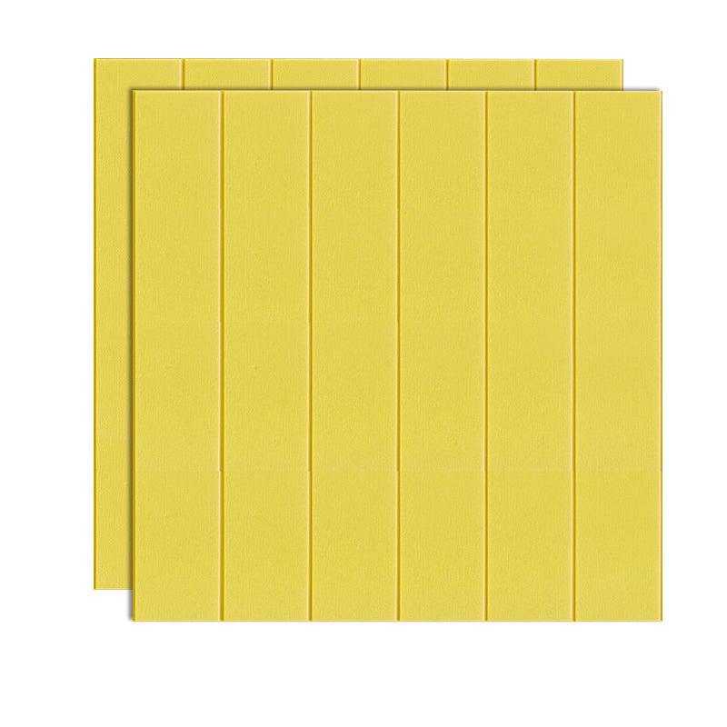Pvc Paneling Smooth Wall Interior Living Room Plank Set of 2 Yellow 0.98" 2-Piece Set Clearhalo 'Flooring 'Home Improvement' 'home_improvement' 'home_improvement_wall_paneling' 'Wall Paneling' 'wall_paneling' 'Walls & Ceilings' Walls and Ceiling' 6773732