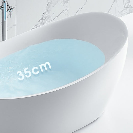 24.61-inch Tall Acrylic Bathtub Modern Freestanding Soaking Bathtub Clearhalo 'Bathroom Remodel & Bathroom Fixtures' 'Bathtubs' 'Home Improvement' 'home_improvement' 'home_improvement_bathtubs' 'Showers & Bathtubs' 6773907