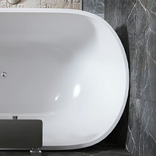 Acrylic Oval Soaking Bath White Freestanding Bath Tub for Bathroom Clearhalo 'Bathroom Remodel & Bathroom Fixtures' 'Bathtubs' 'Home Improvement' 'home_improvement' 'home_improvement_bathtubs' 'Showers & Bathtubs' 6773937