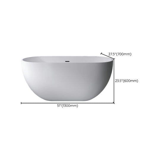 Acrylic Oval Soaking Bath White Freestanding Bath Tub for Bathroom Clearhalo 'Bathroom Remodel & Bathroom Fixtures' 'Bathtubs' 'Home Improvement' 'home_improvement' 'home_improvement_bathtubs' 'Showers & Bathtubs' 6773943