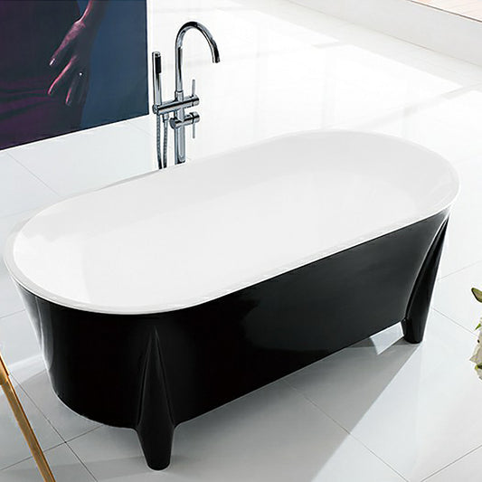 Modern Acrylic Oval Bathtub Freestanding Soaking Bathtub for Bathroom Clearhalo 'Bathroom Remodel & Bathroom Fixtures' 'Bathtubs' 'Home Improvement' 'home_improvement' 'home_improvement_bathtubs' 'Showers & Bathtubs' 6773959