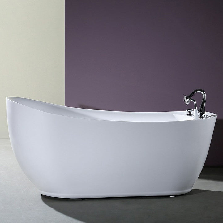 Acrylic Soaking Bathtub White Freestanding Bath for Bathroom 71"L x 35.5"W x 31.5"H Tub with Deck Faucets Clearhalo 'Bathroom Remodel & Bathroom Fixtures' 'Bathtubs' 'Home Improvement' 'home_improvement' 'home_improvement_bathtubs' 'Showers & Bathtubs' 6773969