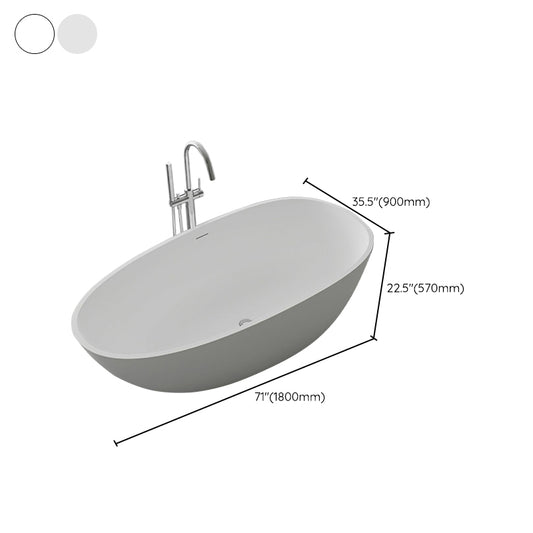 Modern Stone Soaking Bathtub Antique Finish Freestanding Bath Tub Clearhalo 'Bathroom Remodel & Bathroom Fixtures' 'Bathtubs' 'Home Improvement' 'home_improvement' 'home_improvement_bathtubs' 'Showers & Bathtubs' 6774009