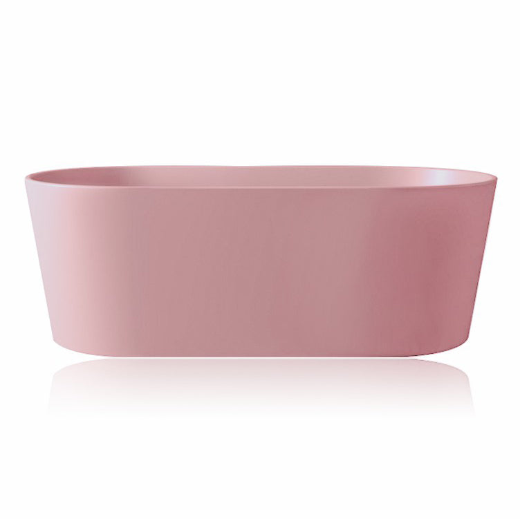 Stone Soaking Freestanding Bathtub Antique Finish Modern Bath Tub Pink Clearhalo 'Bathroom Remodel & Bathroom Fixtures' 'Bathtubs' 'Home Improvement' 'home_improvement' 'home_improvement_bathtubs' 'Showers & Bathtubs' 6774076