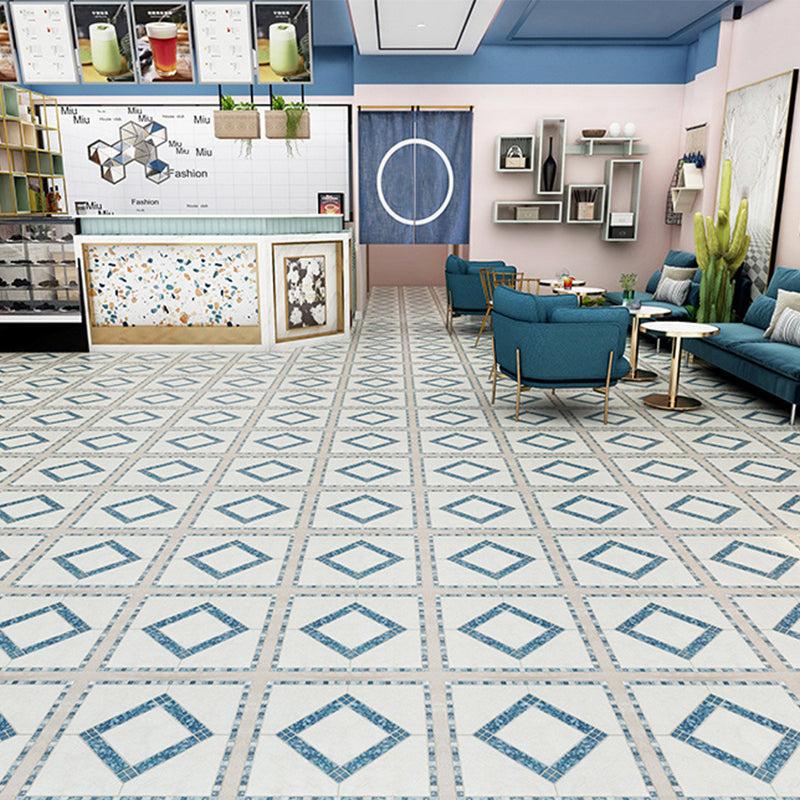 Square Vinyl Flooring Peel and Stick Stone Design PVC Flooring for Living Room Light Blue Clearhalo 'Flooring 'Home Improvement' 'home_improvement' 'home_improvement_vinyl_flooring' 'Vinyl Flooring' 'vinyl_flooring' Walls and Ceiling' 6775179