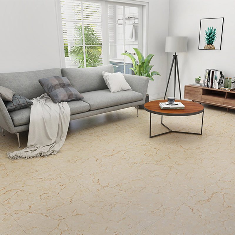 Square Vinyl Flooring Peel and Stick Stone Design PVC Flooring for Living Room Lemon Yellow Clearhalo 'Flooring 'Home Improvement' 'home_improvement' 'home_improvement_vinyl_flooring' 'Vinyl Flooring' 'vinyl_flooring' Walls and Ceiling' 6775191