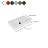 Modern Bathroom Sink Metal Rectangular Vessel Lavatory Sink with Pop-Up Drain Clearhalo 'Bathroom Remodel & Bathroom Fixtures' 'Bathroom Sinks & Faucet Components' 'Bathroom Sinks' 'bathroom_sink' 'Home Improvement' 'home_improvement' 'home_improvement_bathroom_sink' 6777114