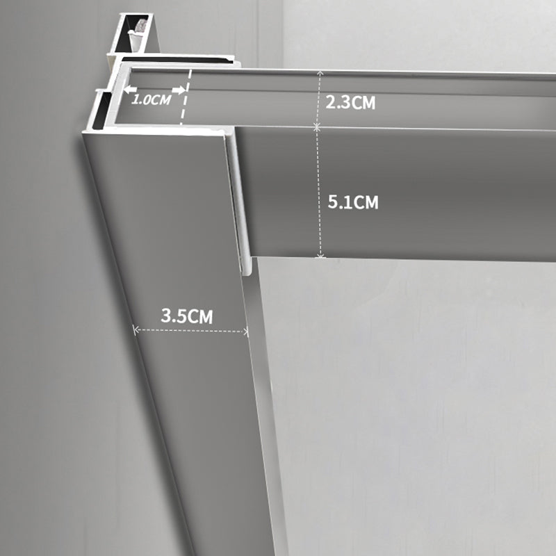 Glass and Metal Shower Door Simple Inline Black Shower Bath Door Clearhalo 'Bathroom Remodel & Bathroom Fixtures' 'Home Improvement' 'home_improvement' 'home_improvement_shower_tub_doors' 'Shower and Tub Doors' 'shower_tub_doors' 'Showers & Bathtubs' 6778294