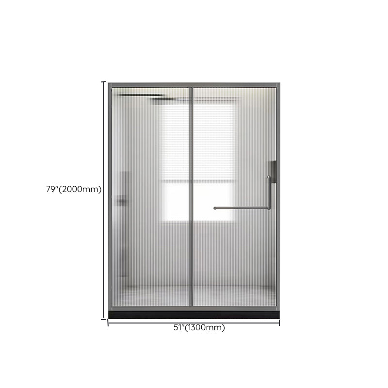 Glass and Metal Shower Door Simple Inline Black Shower Bath Door Clearhalo 'Bathroom Remodel & Bathroom Fixtures' 'Home Improvement' 'home_improvement' 'home_improvement_shower_tub_doors' 'Shower and Tub Doors' 'shower_tub_doors' 'Showers & Bathtubs' 6778304