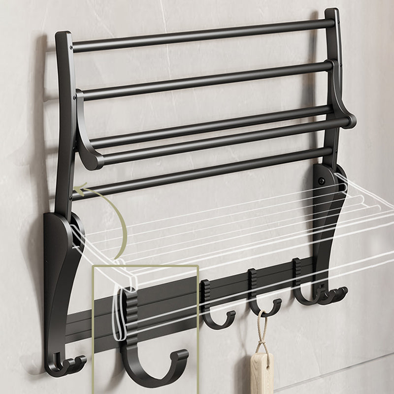 Contemporary Aluminum Bath Hardware Set Black Bathroom Accessory Kit Clearhalo 'Bathroom Hardware Sets' 'Bathroom Hardware' 'Bathroom Remodel & Bathroom Fixtures' 'bathroom_hardware_sets' 'Home Improvement' 'home_improvement' 'home_improvement_bathroom_hardware_sets' 6778496