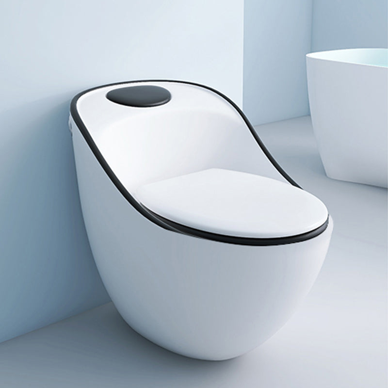 Modern Floor Mount Urine Toilet Concealed Tank Ceramic Toilet Bowl with Toilet Seat White/ Black Clearhalo 'Bathroom Remodel & Bathroom Fixtures' 'Home Improvement' 'home_improvement' 'home_improvement_toilets' 'Toilets & Bidets' 'Toilets' 6778696