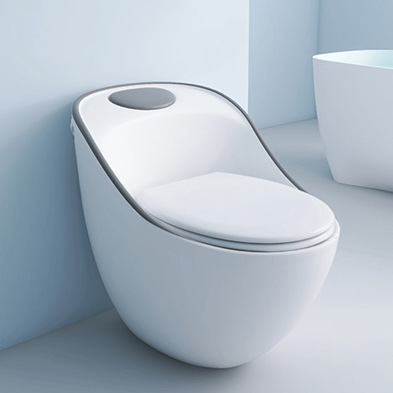 Modern Floor Mount Urine Toilet Concealed Tank Ceramic Toilet Bowl with Toilet Seat White/ Gray Clearhalo 'Bathroom Remodel & Bathroom Fixtures' 'Home Improvement' 'home_improvement' 'home_improvement_toilets' 'Toilets & Bidets' 'Toilets' 6778698