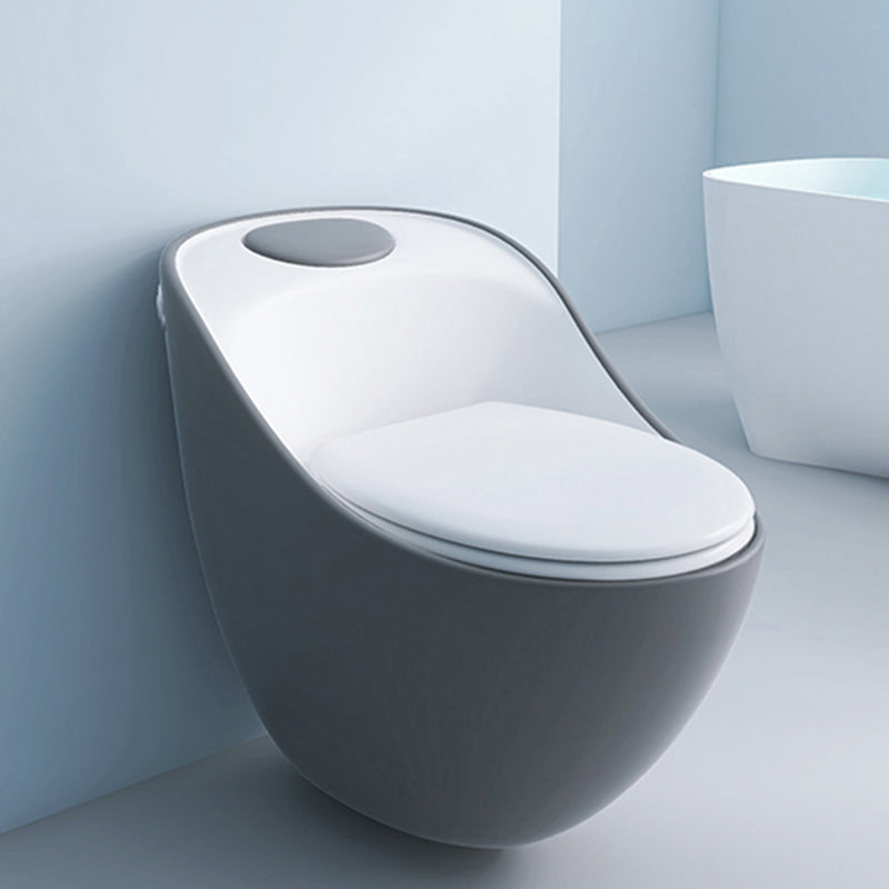 Modern Floor Mount Urine Toilet Concealed Tank Ceramic Toilet Bowl with Toilet Seat Grey Clearhalo 'Bathroom Remodel & Bathroom Fixtures' 'Home Improvement' 'home_improvement' 'home_improvement_toilets' 'Toilets & Bidets' 'Toilets' 6778702