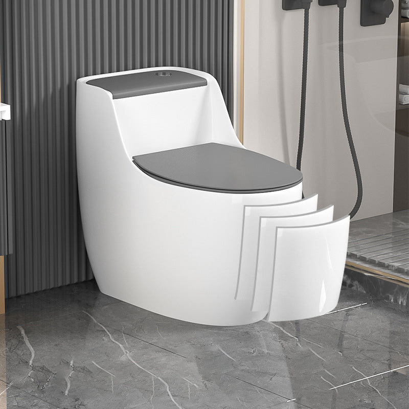 Modern Floor Mounted Ceramic Toilet One Piece Flush Toilet with Toilet Seat Clearhalo 'Bathroom Remodel & Bathroom Fixtures' 'Home Improvement' 'home_improvement' 'home_improvement_toilets' 'Toilets & Bidets' 'Toilets' 6778870