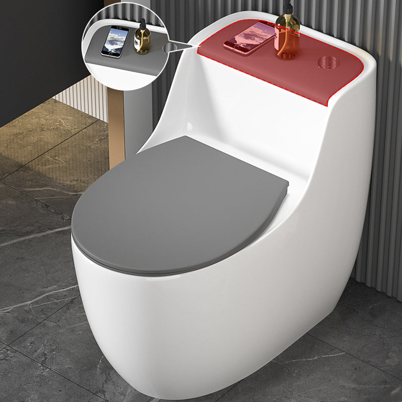 Modern Floor Mounted Ceramic Toilet One Piece Flush Toilet with Toilet Seat Clearhalo 'Bathroom Remodel & Bathroom Fixtures' 'Home Improvement' 'home_improvement' 'home_improvement_toilets' 'Toilets & Bidets' 'Toilets' 6778878