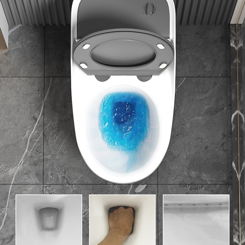 Modern Floor Mounted Ceramic Toilet One Piece Flush Toilet with Toilet Seat Clearhalo 'Bathroom Remodel & Bathroom Fixtures' 'Home Improvement' 'home_improvement' 'home_improvement_toilets' 'Toilets & Bidets' 'Toilets' 6778880
