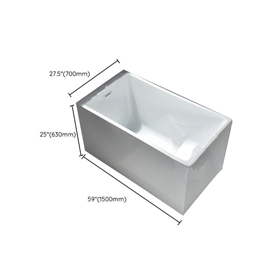 Acrylic Soaking Bathtub Antique Finish Rectangular Bathtub (Shelf not Included) Clearhalo 'Bathroom Remodel & Bathroom Fixtures' 'Bathtubs' 'Home Improvement' 'home_improvement' 'home_improvement_bathtubs' 'Showers & Bathtubs' 6778971