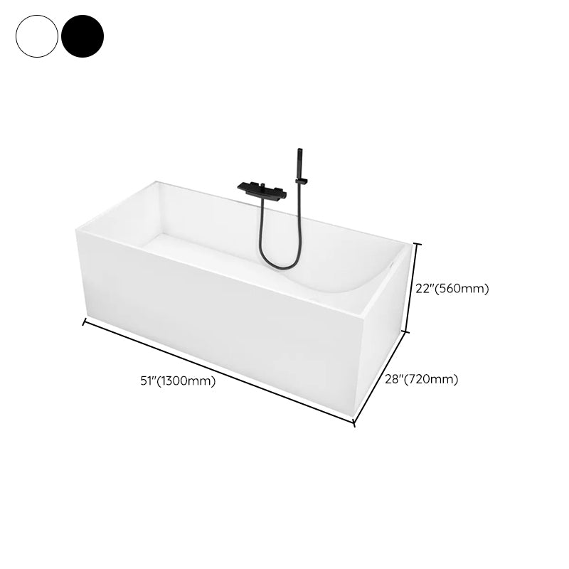 Stone Soaking Rectangular Bathtub Antique Finish Back to Wall Bath Tub Clearhalo 'Bathroom Remodel & Bathroom Fixtures' 'Bathtubs' 'Home Improvement' 'home_improvement' 'home_improvement_bathtubs' 'Showers & Bathtubs' 6782345