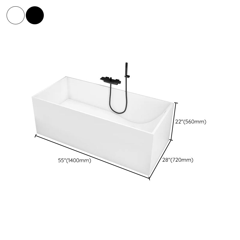 Stone Soaking Rectangular Bathtub Antique Finish Back to Wall Bath Tub Clearhalo 'Bathroom Remodel & Bathroom Fixtures' 'Bathtubs' 'Home Improvement' 'home_improvement' 'home_improvement_bathtubs' 'Showers & Bathtubs' 6782346