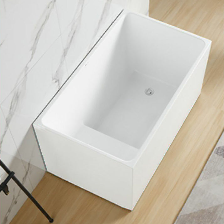 Soaking Back to Wall Bathtub Antique Finish Acrylic Bath Tub Clearhalo 'Bathroom Remodel & Bathroom Fixtures' 'Bathtubs' 'Home Improvement' 'home_improvement' 'home_improvement_bathtubs' 'Showers & Bathtubs' 6782368