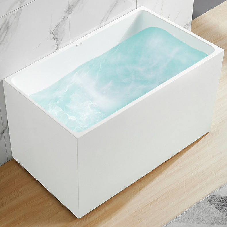 Soaking Back to Wall Bathtub Antique Finish Acrylic Bath Tub 51"L x 27.5"W x 24"H Clearhalo 'Bathroom Remodel & Bathroom Fixtures' 'Bathtubs' 'Home Improvement' 'home_improvement' 'home_improvement_bathtubs' 'Showers & Bathtubs' 6782369