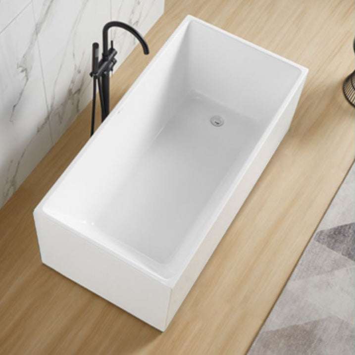 Soaking Back to Wall Bathtub Antique Finish Acrylic Bath Tub Clearhalo 'Bathroom Remodel & Bathroom Fixtures' 'Bathtubs' 'Home Improvement' 'home_improvement' 'home_improvement_bathtubs' 'Showers & Bathtubs' 6782370