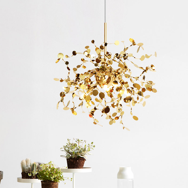 Starburst Pendant Light Modernism Metal LED Gold Hanging Ceiling Light for Living Room Clearhalo 'Ceiling Lights' 'Pendant Lights' 'Pendants' Lighting' 678262