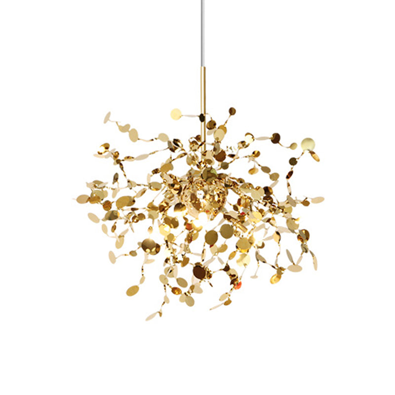 Starburst Pendant Light Modernism Metal LED Gold Hanging Ceiling Light for Living Room Clearhalo 'Ceiling Lights' 'Pendant Lights' 'Pendants' Lighting' 678265