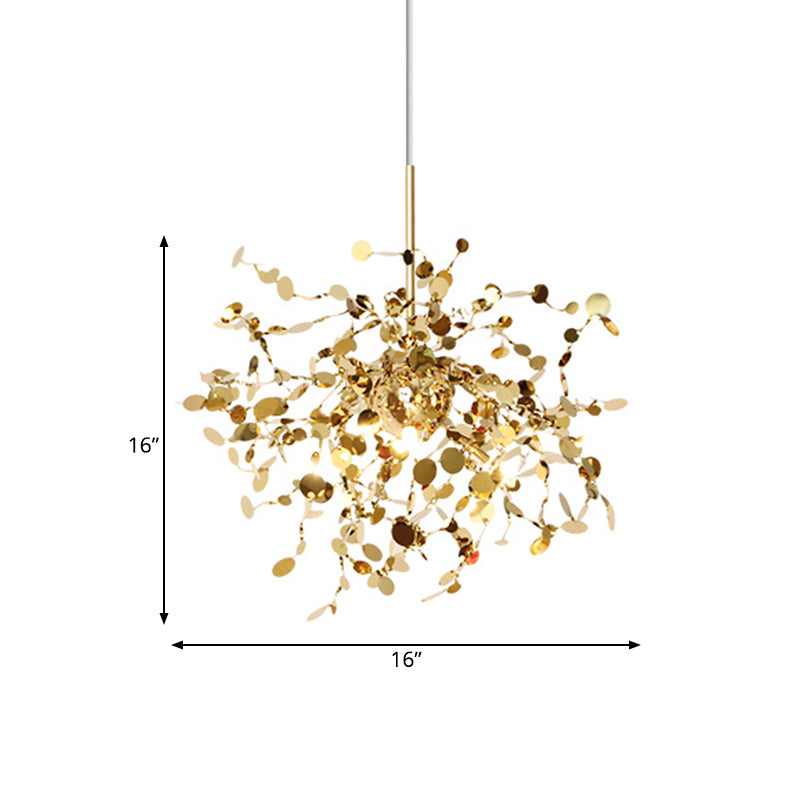 Starburst Pendant Light Modernism Metal LED Gold Hanging Ceiling Light for Living Room Clearhalo 'Ceiling Lights' 'Pendant Lights' 'Pendants' Lighting' 678266