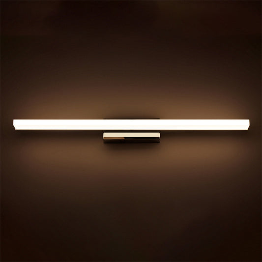 Ultra-Thin Vanity Lamp Nordic Acrylic 16"/20" Dia LED Indoor Sconce Light Fixture in Silver, Warm/White Light Clearhalo 'Cast Iron' 'Glass' 'Industrial' 'Modern wall lights' 'Modern' 'Tiffany' 'Traditional wall lights' 'Vanity Lights' 'Wall Lights' Lighting' 678516