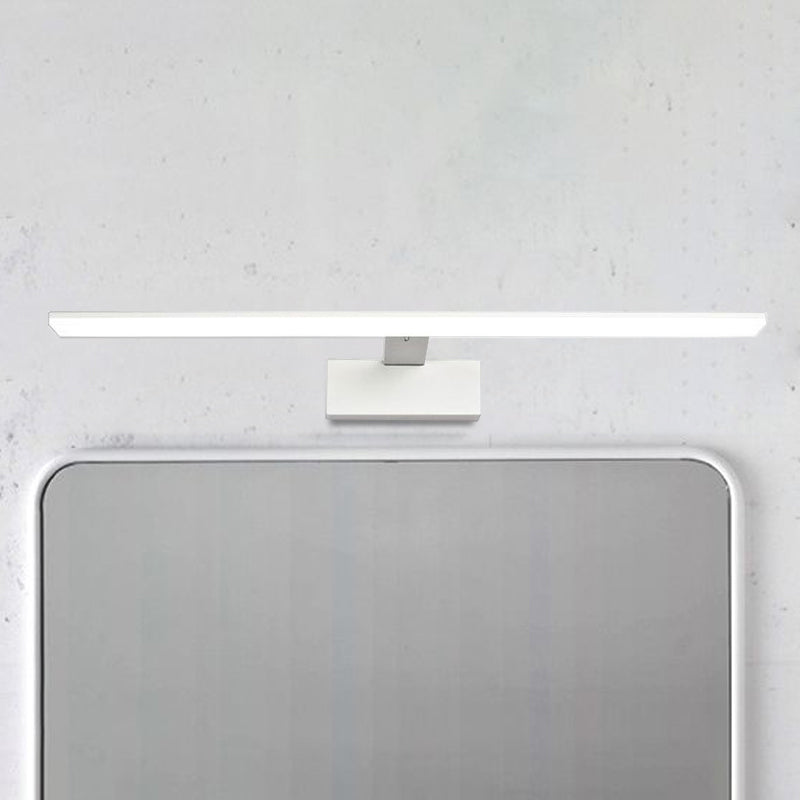Black/White Rectangle Vanity Lamp Nordic 16.5"/20" Dia LED Acrylic Wall Sconce Light in Warm/White Light for Bathroom Clearhalo 'Cast Iron' 'Glass' 'Industrial' 'Modern wall lights' 'Modern' 'Tiffany' 'Traditional wall lights' 'Vanity Lights' 'Wall Lights' Lighting' 678529