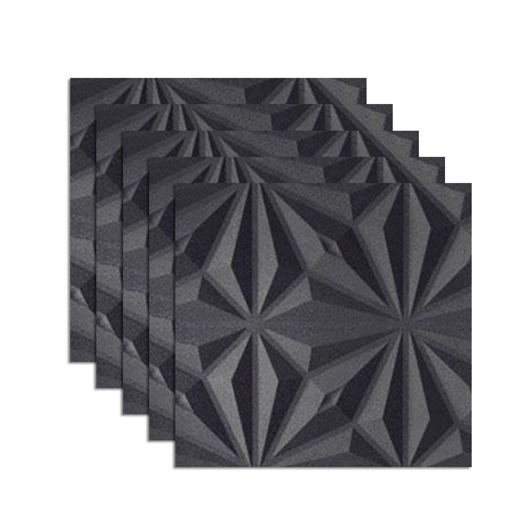 Wall Paneling Foam Peel and Stick 3D Embossed Waterproof Wall Ceiling Black Clearhalo 'Flooring 'Home Improvement' 'home_improvement' 'home_improvement_wall_paneling' 'Wall Paneling' 'wall_paneling' 'Walls & Ceilings' Walls and Ceiling' 6785575